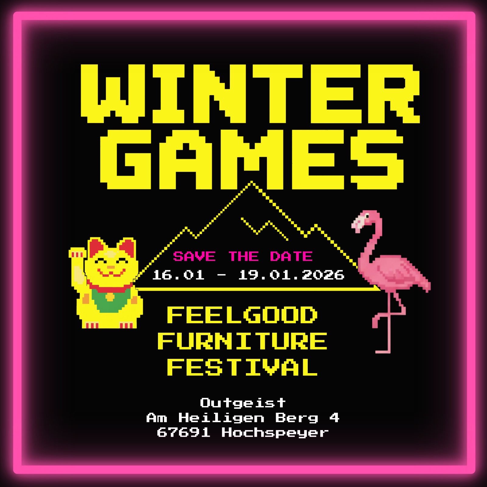 Winter Games - Feelgood Furniture Festival, Save the Date: 16. bis 19. Januar 2026